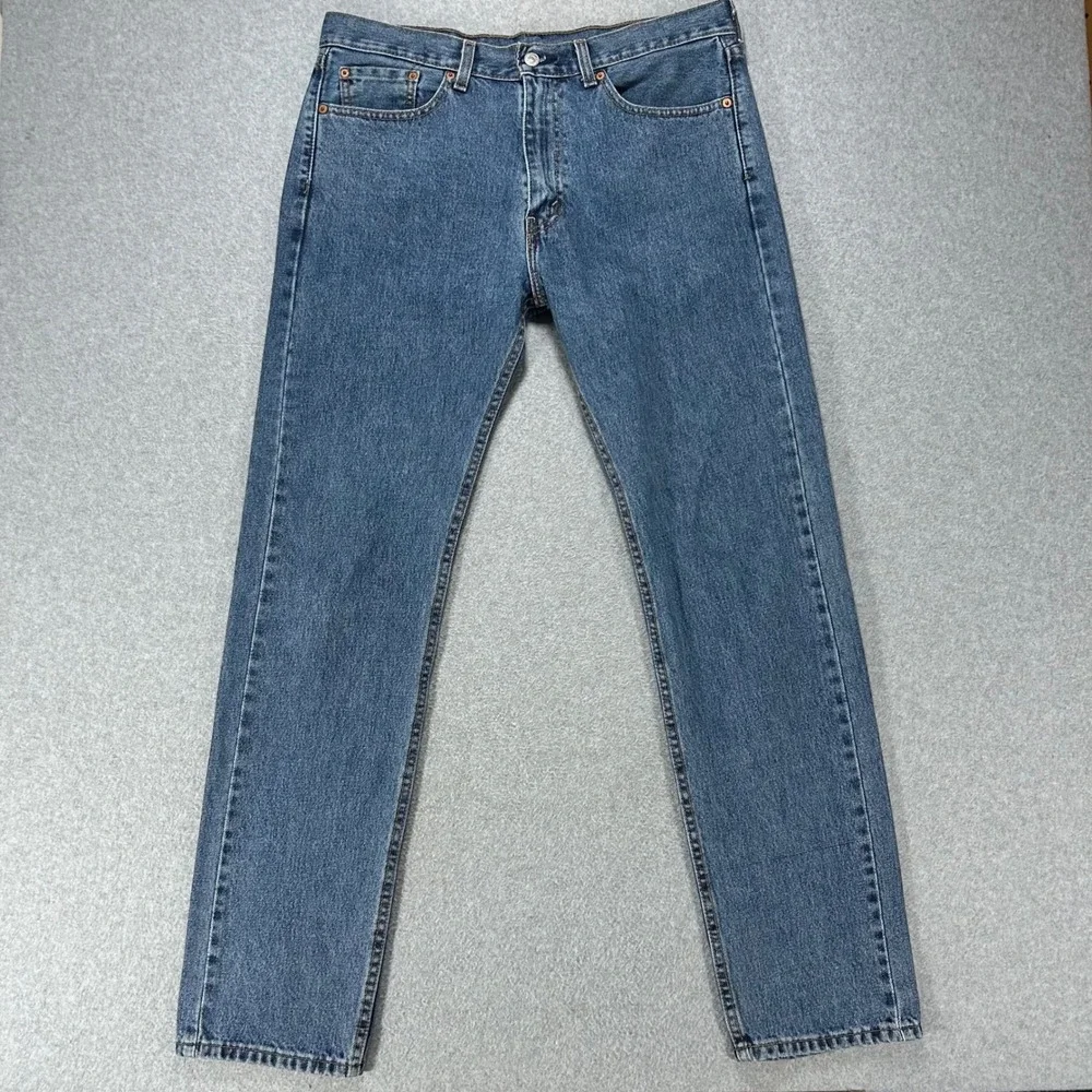 Levi's Jeans 505 Regular Fit Mens 33x34 Blue Denim Classic Workwear Casual